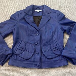 Cache Luxe Lamb Skin Blazer